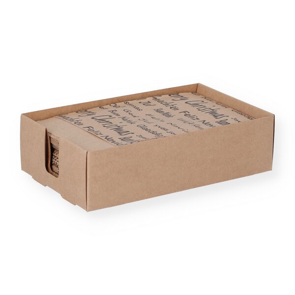 Geschenkflachbeutel Schrift schwarz 9,5x14+2cm Klappe 