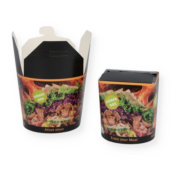 Dönerboxen rund 450ml / 16 oz 