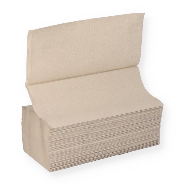Papierhandtücher 1-lagig natur Z-Falz 25x23cm 5.000Blatt 