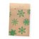 Geschenkflachbeutel Flocken grün 7x9+2cm Klappe 