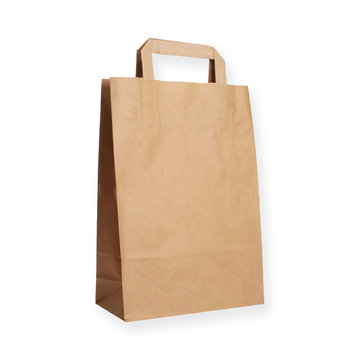 Paper carrier bags brown, 50 pieces