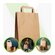 Paper carrier bags brown paper bags 22+10x28cm 