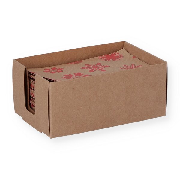 Geschenkflachbeutel Flocken rot 7x9+2cm Klappe 