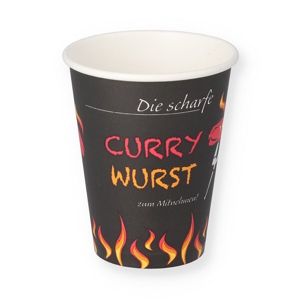 Hartpapierbecher Curry Wurst 0,3l/12oz 