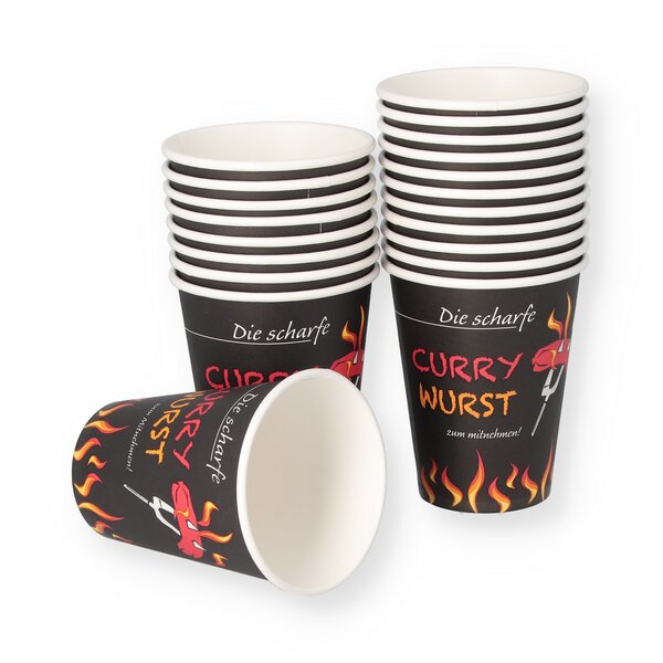 Hartpapierbecher Curry Wurst 0,3l/12oz 