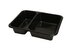 Men&uuml;schalen PP 2-fach schwarz tief 1130ccm 225x175x45mm 