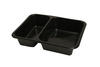 Produktbild Men&uuml;schalen PP 2-fach schwarz tief 1130ccm 225x175x45mm