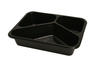 Produktbild Men&uuml;schalen PP 3-fach schwarz tief 1050ccm 225x175x45mm