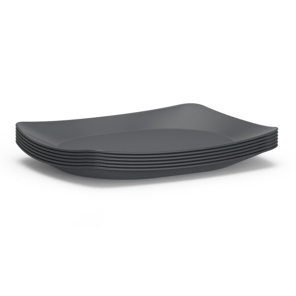circ Nette reusable plate rectangular slate gray 220x170x20mm 