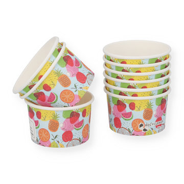 Eisbecher aus Hartpapier Früchtchen