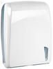 Produktbild cleanet Falthandtuchspender Interfold V, Z und C-Falz weiss