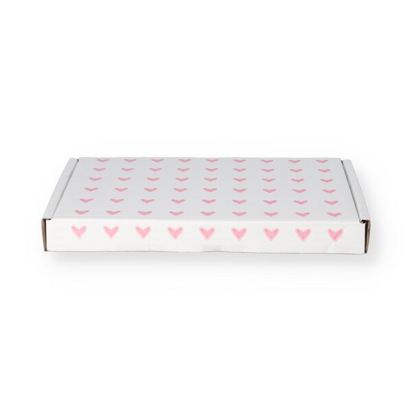 Wellpapp-Stanzverpackung #Herzchen, AM: 270x180x30mm 