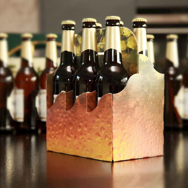 6er Träger für 0,5l Flaschen weiß unbedruckt 