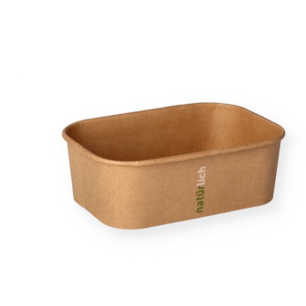 Rectangular tray brown 750 ml Packaging trays 172 x 120 x 56 mm 