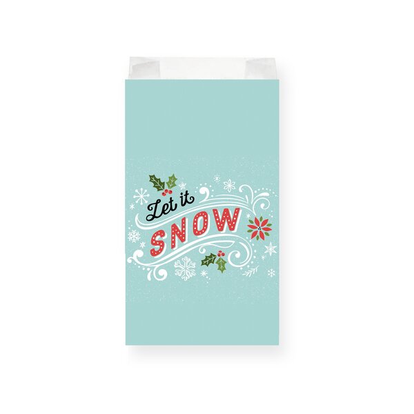 Faltenbeutel "Let it snow" 12+5x28cm 