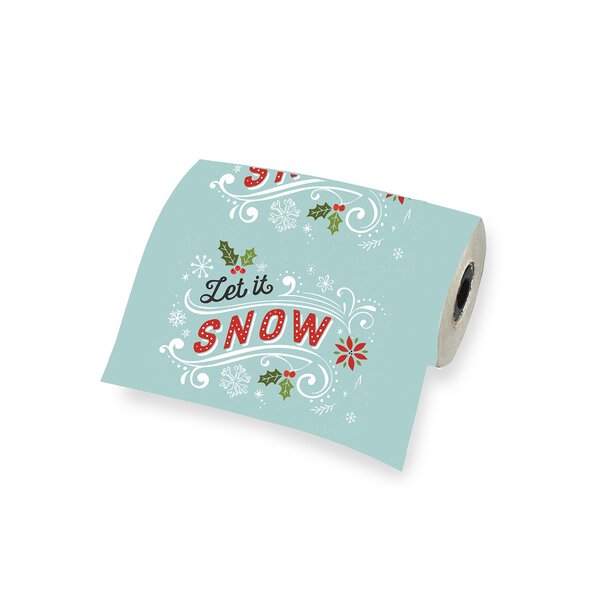 Einschlagpapier auf Rolle "Let it Snow" 50cm breit 