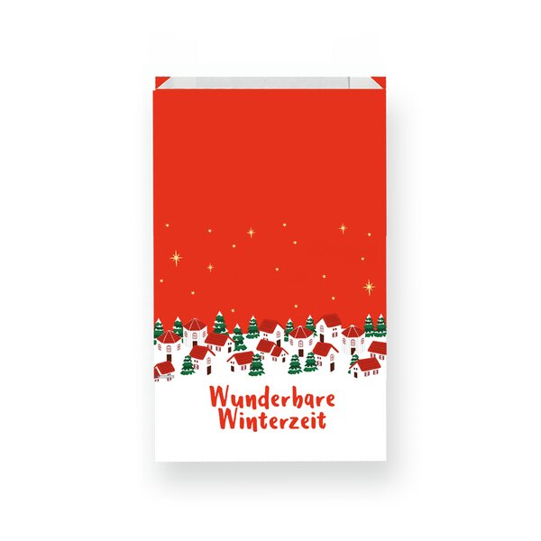 Faltenbeutel "Wunderbare Winterzeit" 16+6x32cm (NF3) 