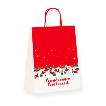 Papier-Tragetaschen "Wunderbare Winterzeit" 22+10x28cm