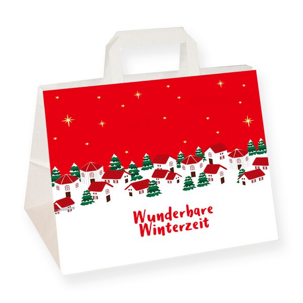 Papiertragetaschen "Wunderbare Winterzeit" 32+21,5x27cm 