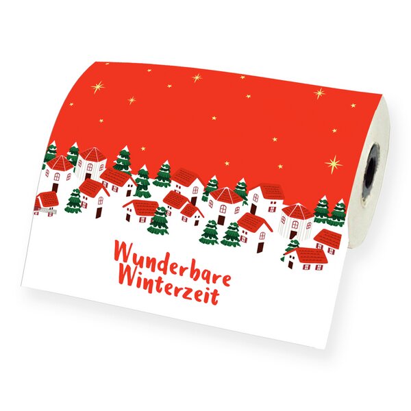 Einschlagpapier "Wunderbare Winterzeit" Secare-Rolle 50cm (10 Kg/Rolle) 