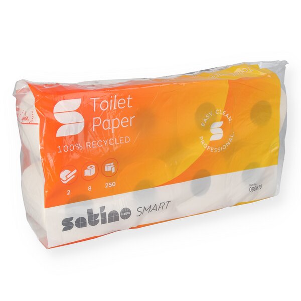 Toilettenpapier Tissue 64 Rollen WC-Papier 2-lagig 250 Blatt/Rolle 