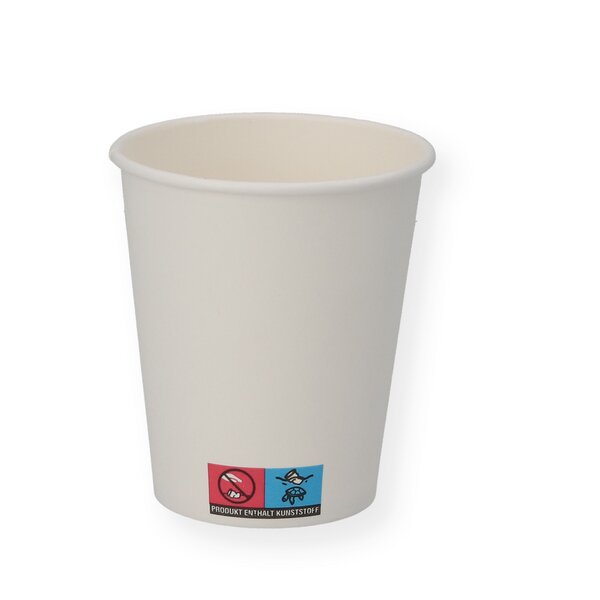 Coffee to go cup white 200ml paper cup 0.2l 