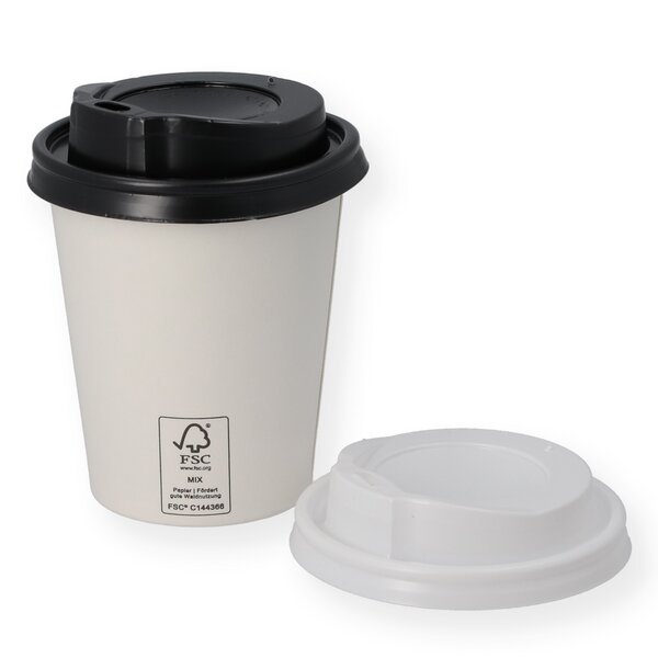 Coffee to go cup white 200ml paper cup 0.2l 