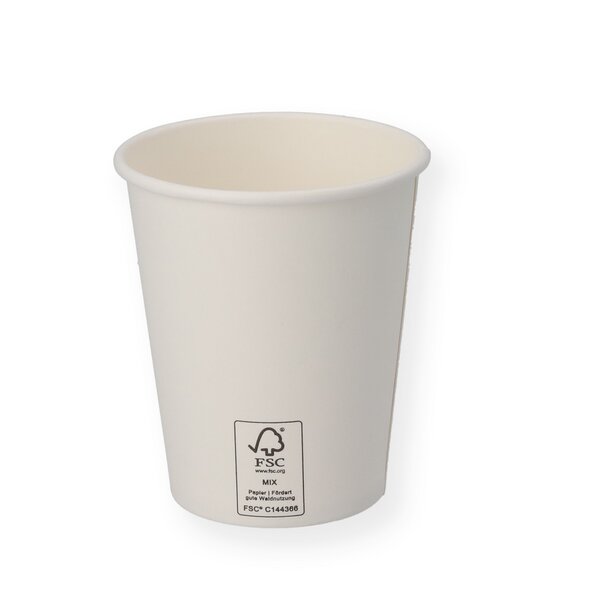 Coffee to go cup white 200ml paper cup 0.2l 