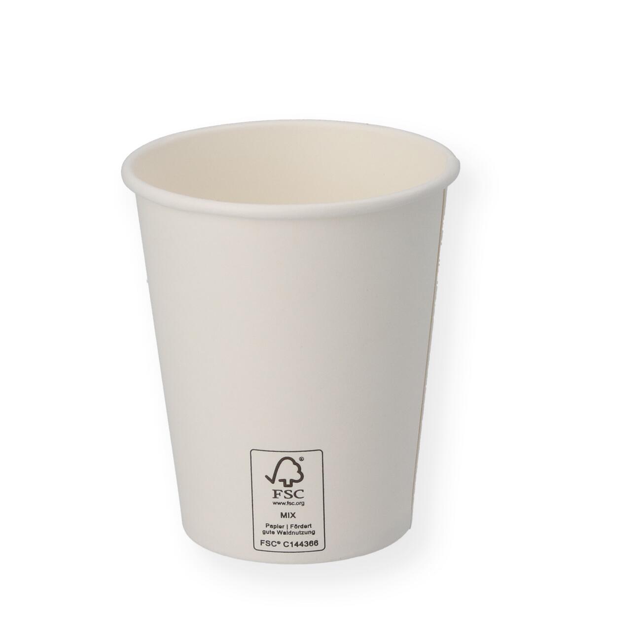 1000 Hartpapier 200 ml Coffee to go Becher Pappbecher Schwarz mit Deckel | Ol Gastrobedarf
