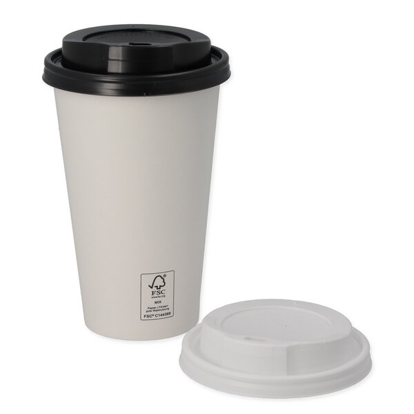 Kaffeebecher Coffee to go Becher 0,4l wei&szlig; 