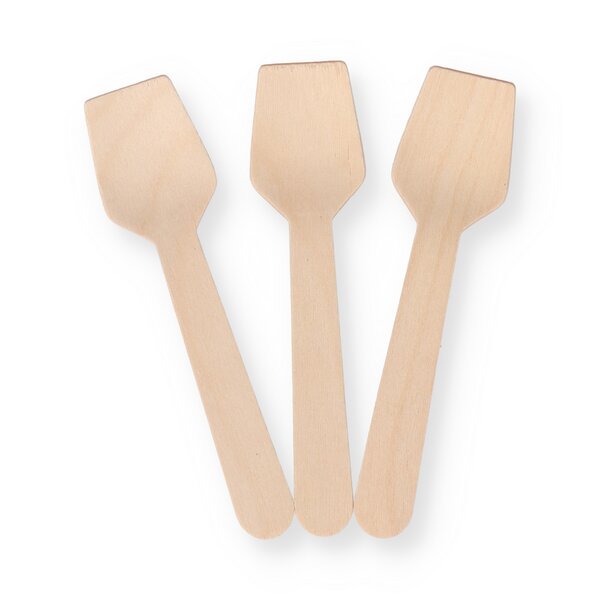 Wooden ice cream scoop FSC&reg;-certified 96mm 200 pieces in a bag 