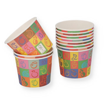 Eisbecher aus Pappe Früchte