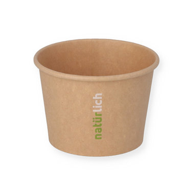 Eisbecher braun aus Pappe PLA