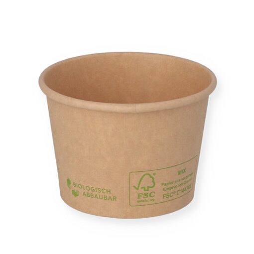 Eisbecher 290ml/12oz braun Kraft "Nat&uuml;rlich" Nr. 29 PE 