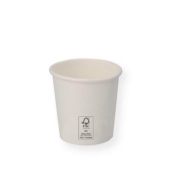 Espressobecher Hartpapier wei&szlig; 0,1 Liter 