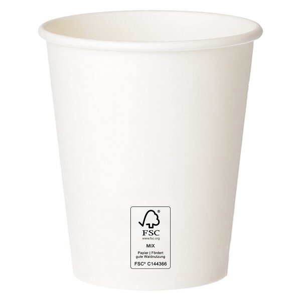 Pappbecher wei&szlig; 150ml Becher Einweg 0,15 Liter 