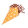 Spitzt&uuml;ten "Weihnachtskugel" mango 21cm f&uuml;r 200g 