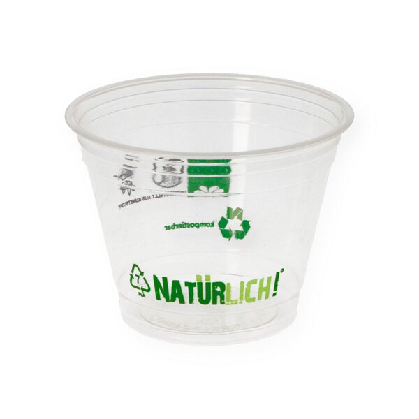 R-PET Dessertcup 0,2l "Nat&uuml;rlich" transparent 9oz 