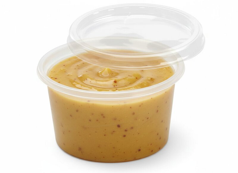 Dressingbecher PP rund 100ml mit Deckel 