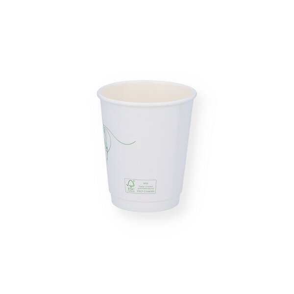 Doppelwand FusionCup f&uuml;r Hei&szlig;getr&auml;nke wei&szlig; 8oz(0,2l) 