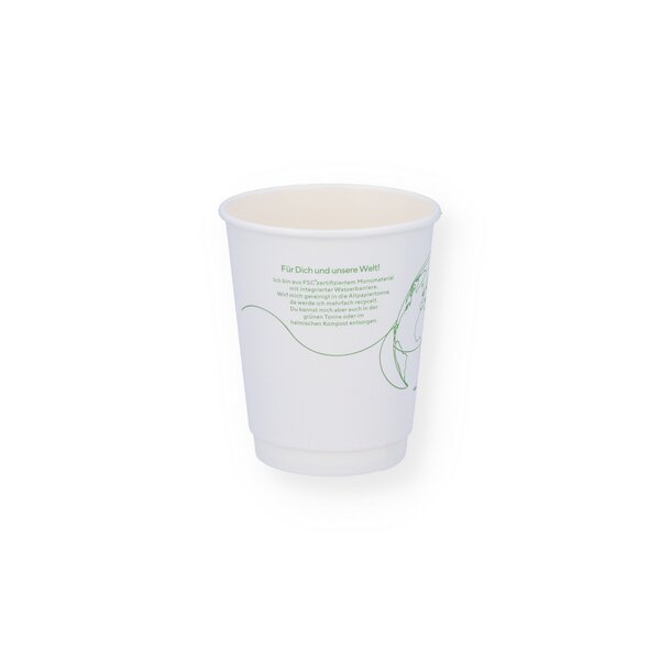 Doppelwand FusionCup f&uuml;r Hei&szlig;getr&auml;nke wei&szlig; 8oz(0,2l) 