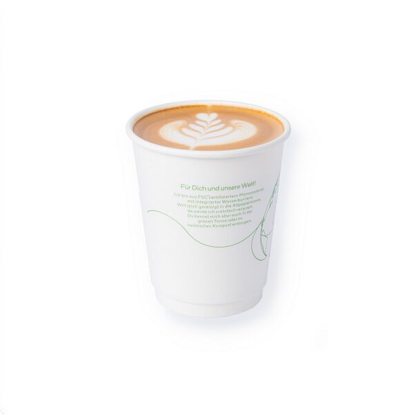 Doppelwand FusionCup f&uuml;r Hei&szlig;getr&auml;nke wei&szlig; 8oz(0,2l) 
