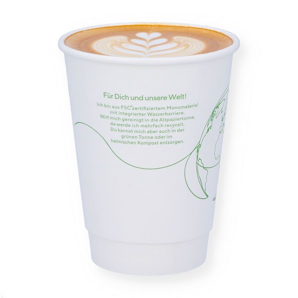 Doppelwand FusionCup f&uuml;r Hei&szlig;getr&auml;nke wei&szlig; 12oz (0,3l) 