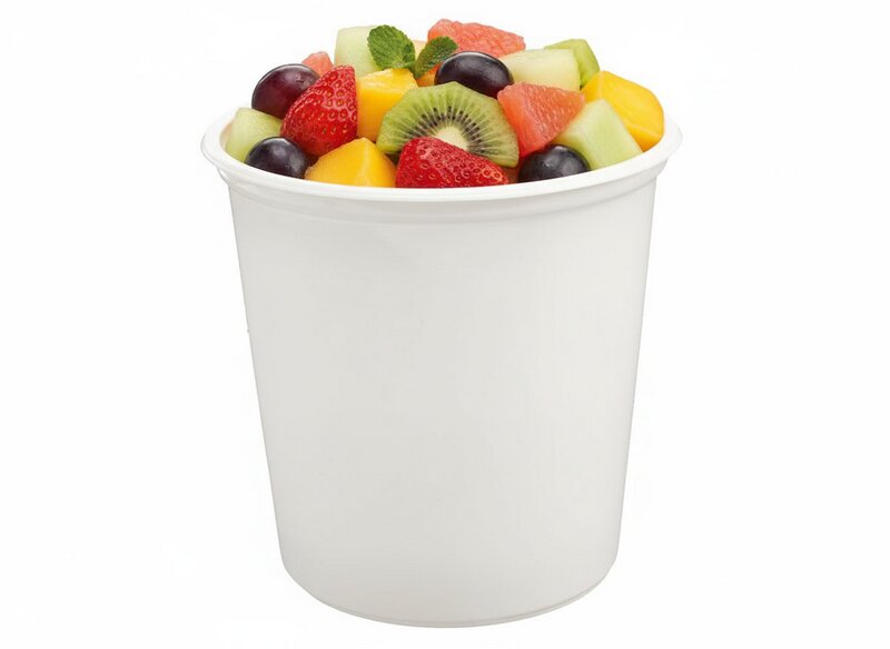 Delicatessen cup round white PS 500ml 