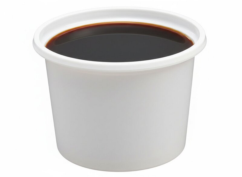 Dressing cup PP round white 100cc 