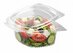 Salad box oval R-PET 1000 ml with hinged lid 