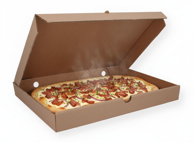 Faltschachteln f&uuml;r Flammkuchen 32x46x4cm Metro braun 