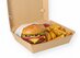 Menu box brown cardboard with hinged lid 178x160x80mm 