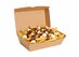 Snack box brown 175x90x84mm with hinged lid 