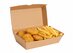 Snack Box braun 205x107x77mm mit Klappdeckel 